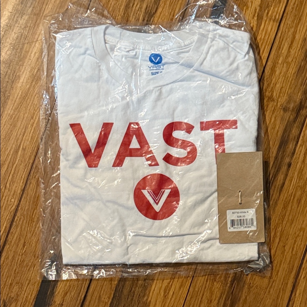 White and Red Logo Men's Tee
